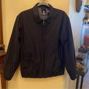 Vintage CHAPS Men Navy Corduroy Collar Zipped Jacket Size Small